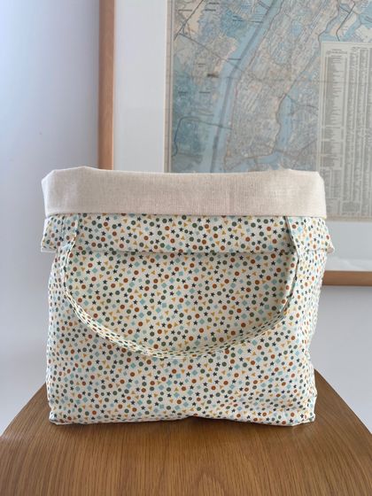 Medium Knitting / Crochet Project Bag -  / Tiny Shapes Print