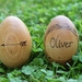 Wooden Easter Egg - Herringbone garland design