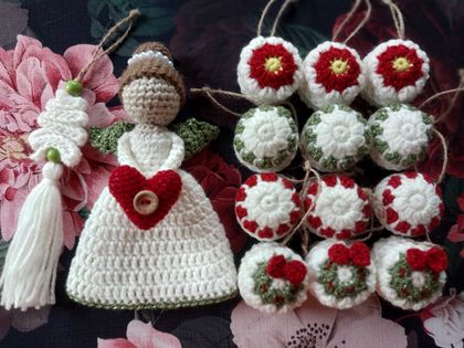 Crochet Set of Xmas Ornaments 