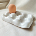 Ceramic 6x Egg Holder - Crisp White