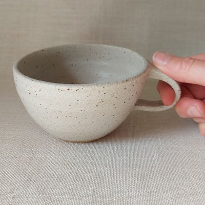 Ceramic Mug Speckled White