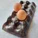 Ceramic 10x Egg Holder - Matte Brown