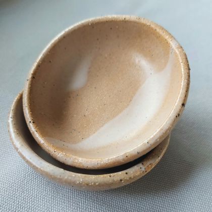 Small Ceramic Bowl - Rustic Creme White