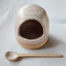Ceramic Salt Pig and Spoon