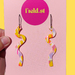 Wiggle earrings in bright colours