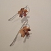 Copper flower earrings 