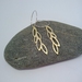 Brass leaf hoop earrings 
