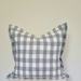 Sky Blue Gingham Linen Cushion