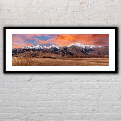 Castle Hill Panorama Sunset, Landscape Fine-Art museum grade photographic print 100% made in New Zealand