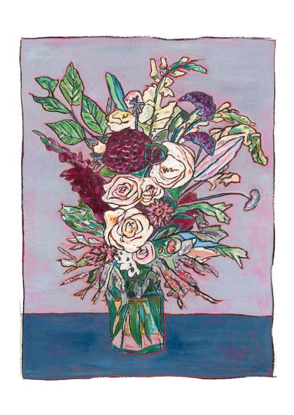 Cottage Garden in a Vase: Limited edition print - Size 1