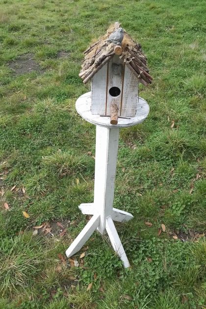 Rustic Bird house on a stand