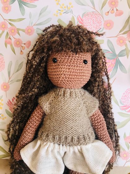 Crochet doll coffee girl Lucy