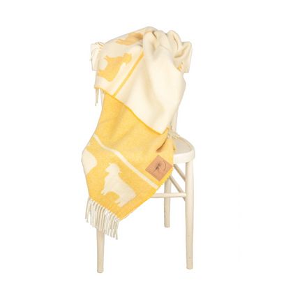 Romney Wool Blanket - Sheep Amber Yellow