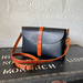 Blake Crossbody Bag | Large | Black & Cognac