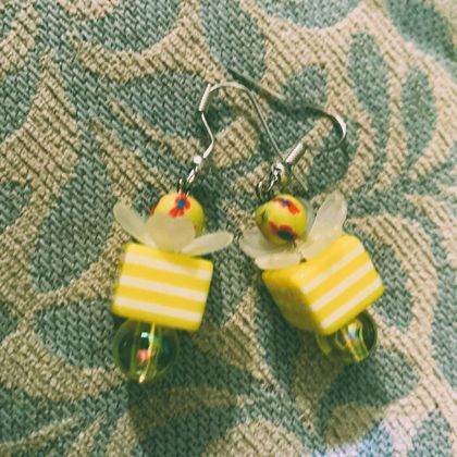 Earrings: Dandy Yellow Allsorts