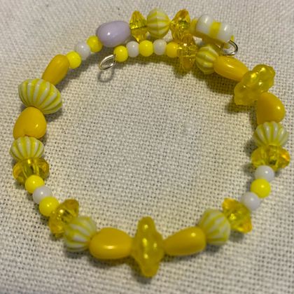 Bracelet: Yellow hearts and flowers - Hearts & Flowers range