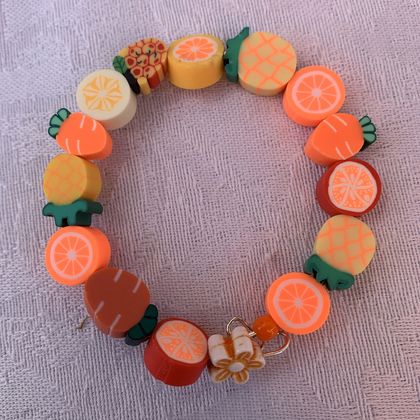 Bracelet: Carrot, orange, pineapple - Fruit Salad range