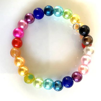 Bracelet: Shiny Rainbow beads - Shells and Pearls range