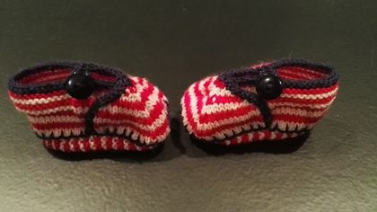 Hand-Knitted Merino Baby Bootees