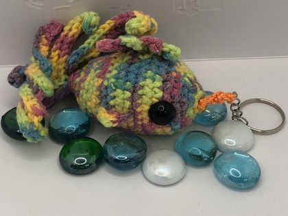 Crochet Speckle Fish Keyring