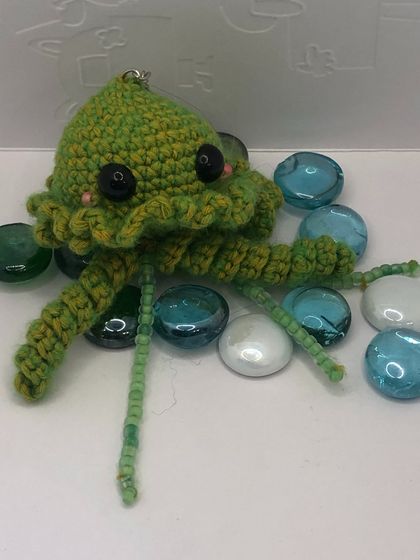 Crochet Jellyfish Keyring
