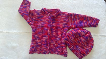 Baby Cardigan and Hat