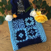 Crochet blue tote bag