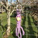 Purple macrame Key ring