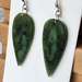 POUNAMU FEATHER EARRINGS