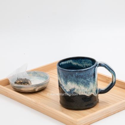 The Waves -  Ocean themed Mug 280ml | 9.4oz Handmade Pottery Cup