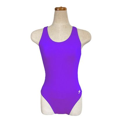 Training and Lap Swimming Swimsuit - Ladies 6-12 - Purple / Black / Deep Forest