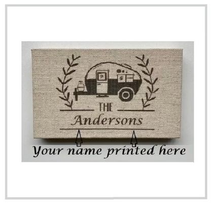 Wall Plaques | Caravan or Motorhome with Family Name