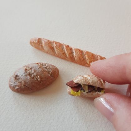 Miniature Dollhouse Bread 