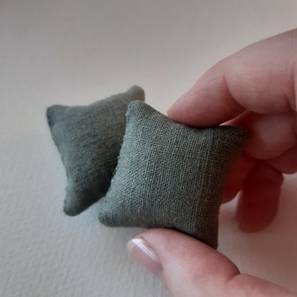 Pair of Miniature Cushions For Your Dollhouse