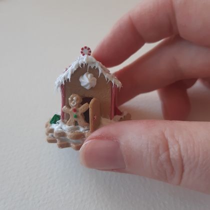 Miniature Gingerbread House Decoration