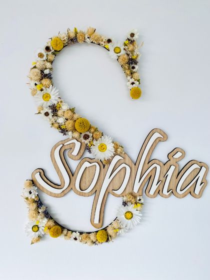 Dried Flower Letter and Name Sign