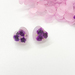 Handmade Purple Flower Stud Earrings