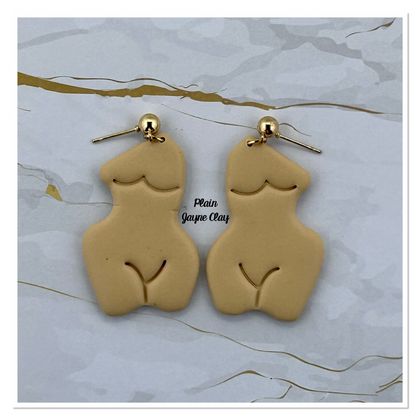 Woman’s Silhouette Polymer Clay Earrings 