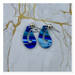 Blue Fish Hook NZ Polymer Clay Earrings 