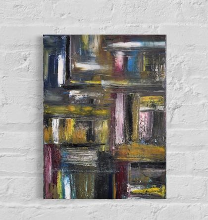 Crossroads- Abstract- Original painting by Robin Jacob