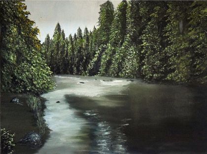 Running Water - Original painting by Robin Jacob