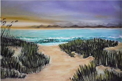 Sandy Beach Original painting by Robin Jacob
