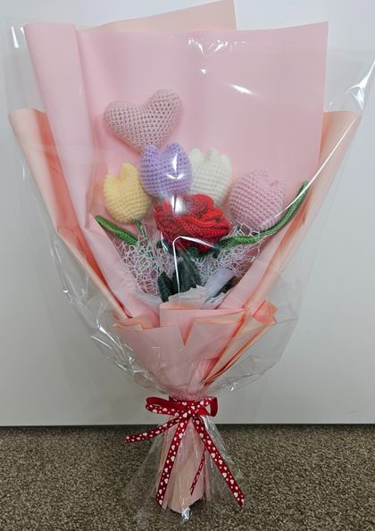 Beautiful everlasting Bouquets - Tulips, Rose & Heart.
