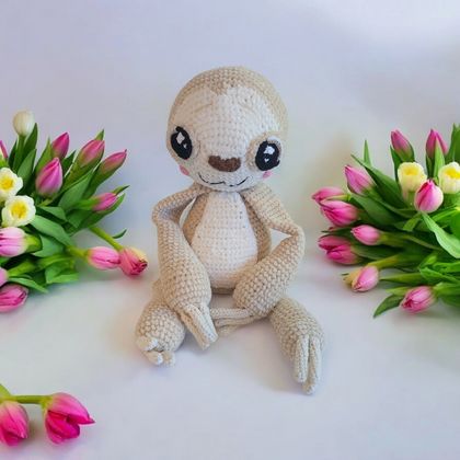 Brown Plush Sloth Toy