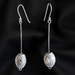 Ceramic Bead Drop Earrings with Sterling Silver Hooks