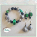 XMAS SPECIAL: LAMPWORK GLASS, Acrylic BRACELET and 2x sets of contrasting EARRINGS