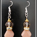 XMAS SPECIAL: EARRINGS (Drop) - Indian Lampwork Glass Beads, Topaz crystal beads, Silver/Gold 
