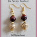 RED TIGER'S EYE DROP EARRINGS -  Red Tiger's Eye & Gold Lavastones Gemstones (matching Bracelet listed separately) 