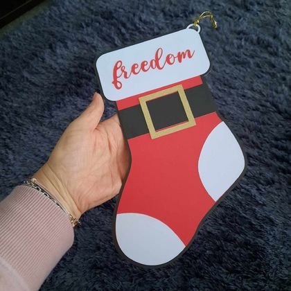 Named Christmas Stocking and Bell