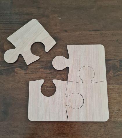 Puzzle piece coasters 